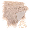 4 Sets DIY Gnome Doll Making Supplies with Faux Fur Fabric and Wooden Balls E222