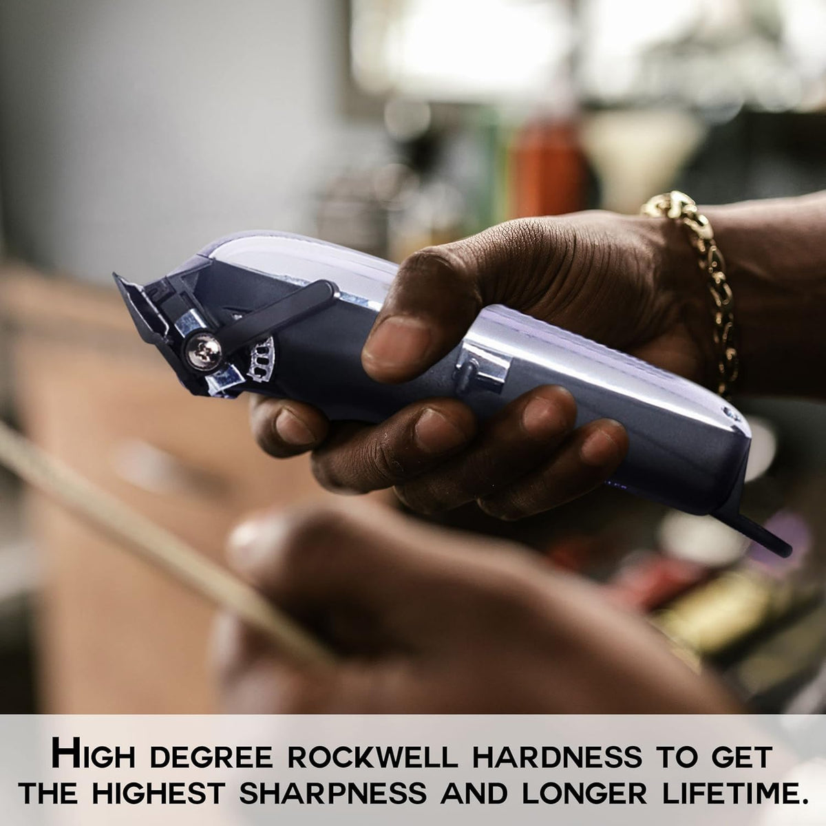 Cordless Electric Hair Clippers with 5 Comb Guards, Blade, Oil, USB Charging Cord & Brush D750
