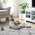 Brown Plaid Dog Bed J976