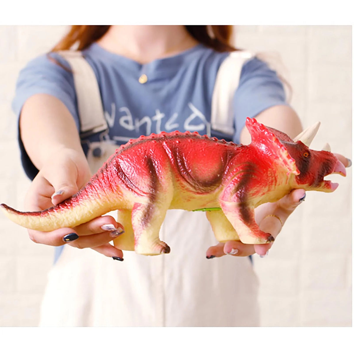 Simulation Soft Rubber Dinosaur Toy Animal Sounding Velociraptor Model S799548
