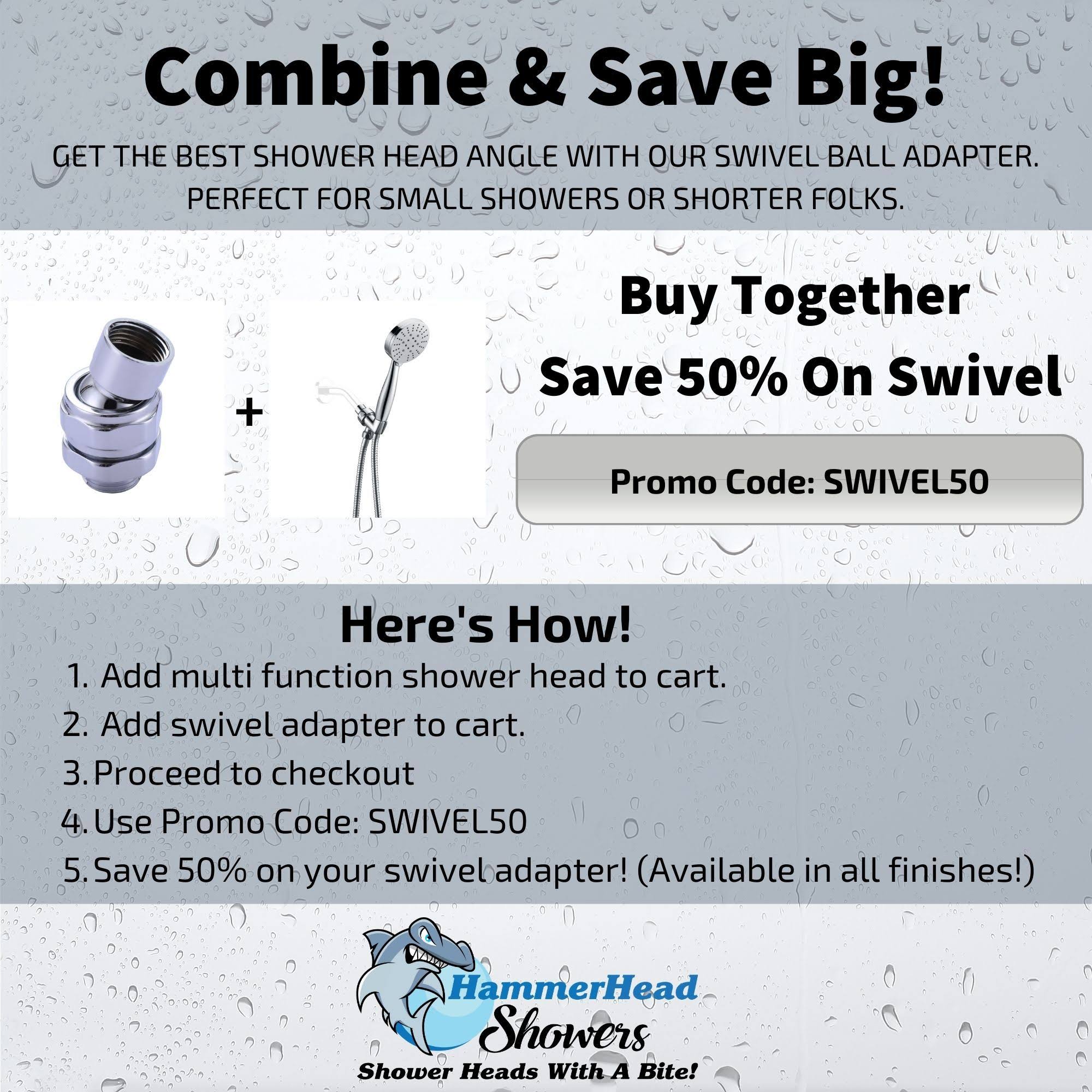 Chrome Hand Held Shower Head Set, 3 Sprays Z66985
