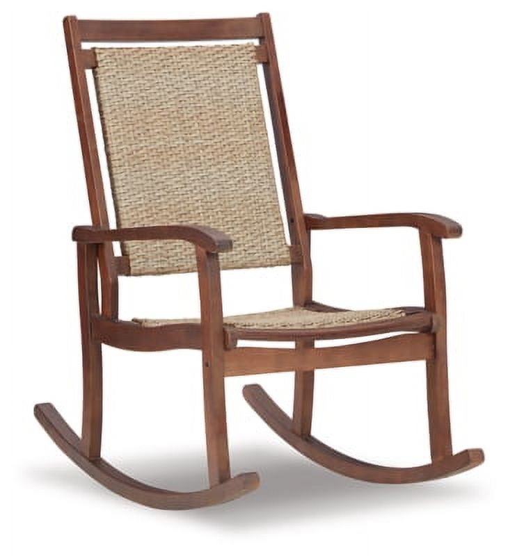 Brown/Natural Rocking Chair E156