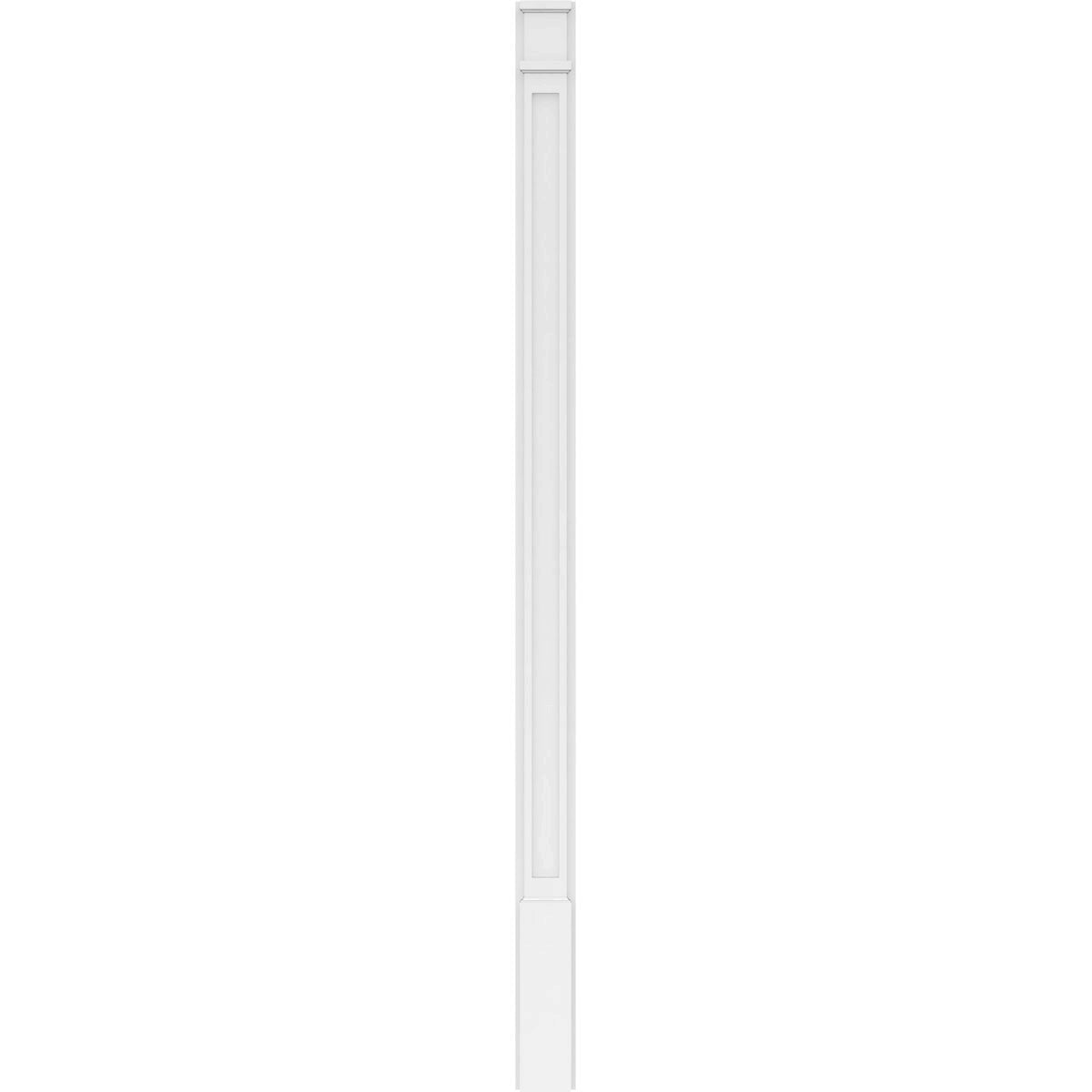 Flat Panel PVC Pilaster with Decorative Capital & Base (Pair) C3707