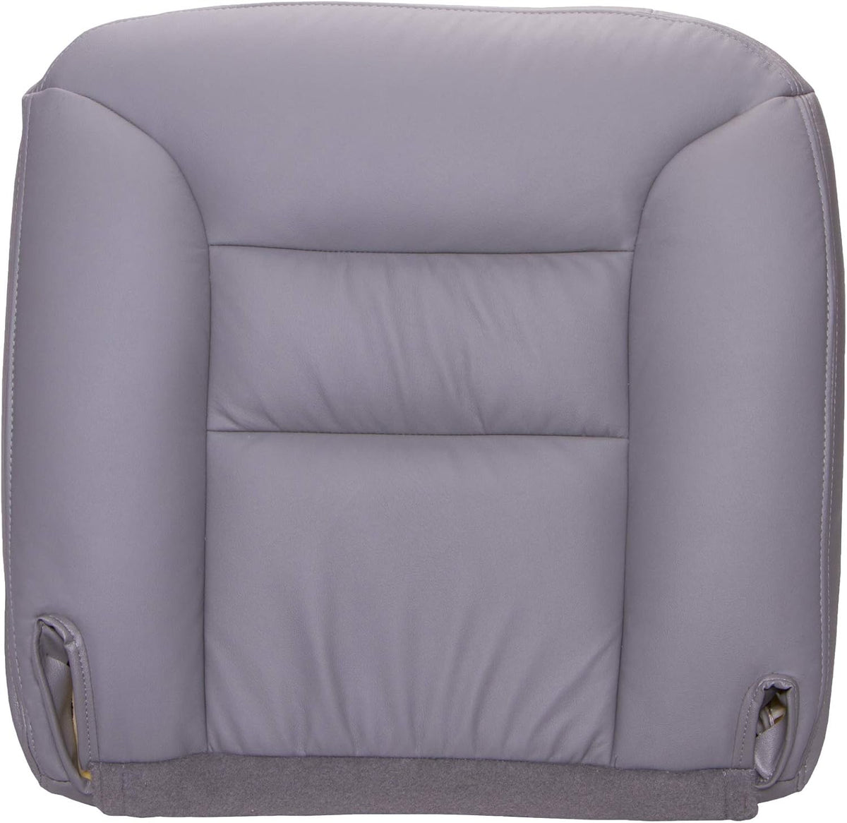 Leather Replacement Cover for Driver Bucket Seat Bottom, Medium Gray G7590