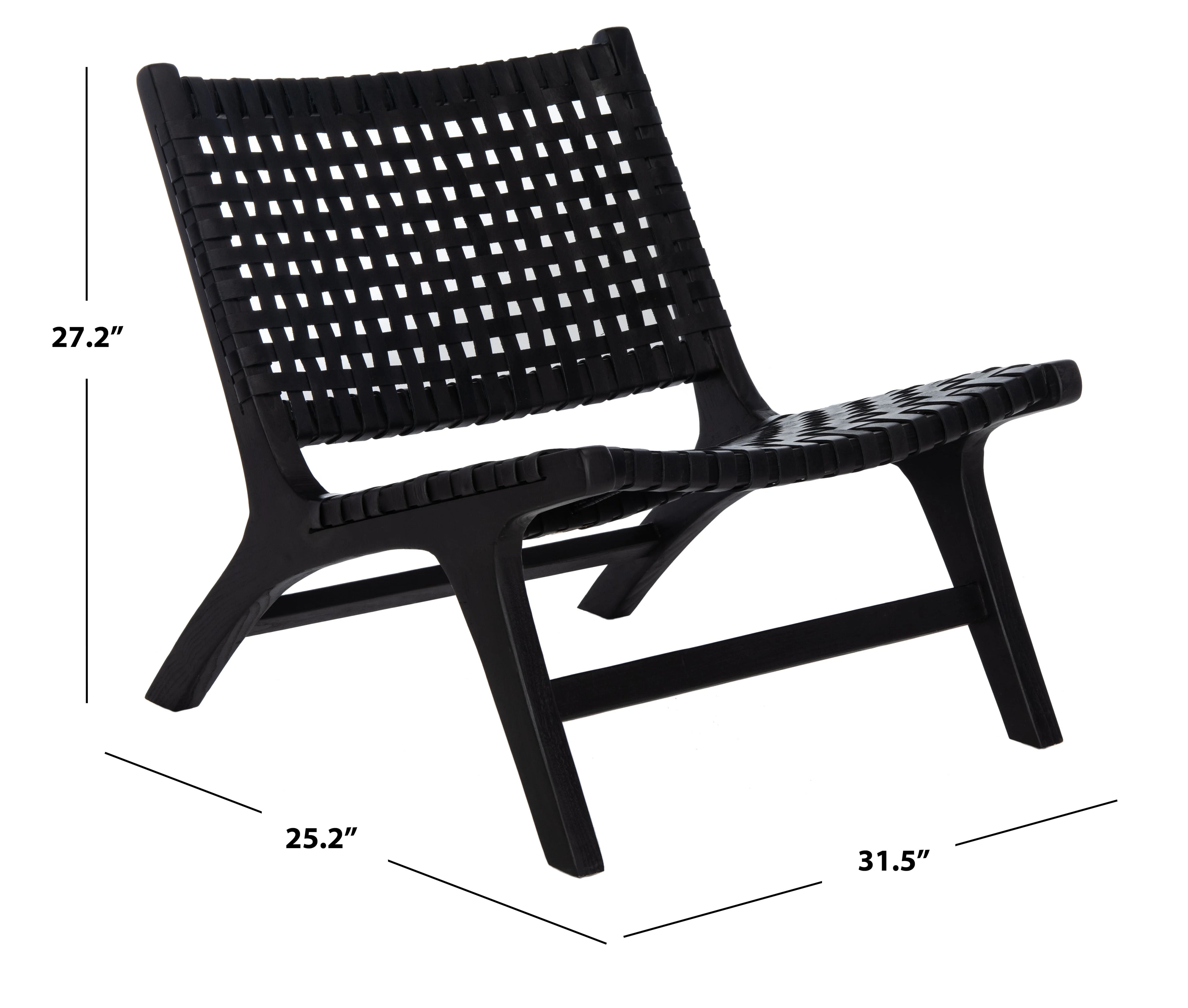 Black Leather Accent Chair T320082