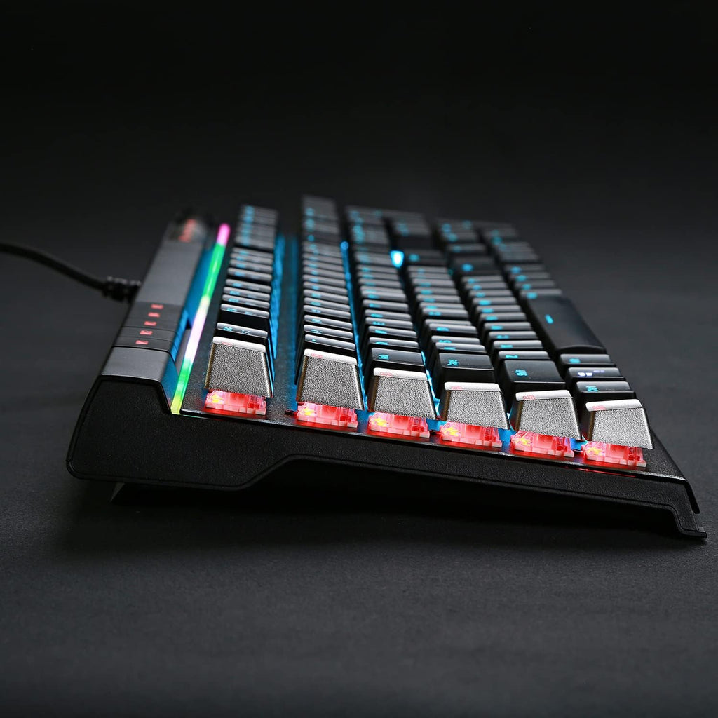 Mechanical Gaming Keyboard Blue Switches RGB Backlight with 2 USB Ports Pack of 2 F738