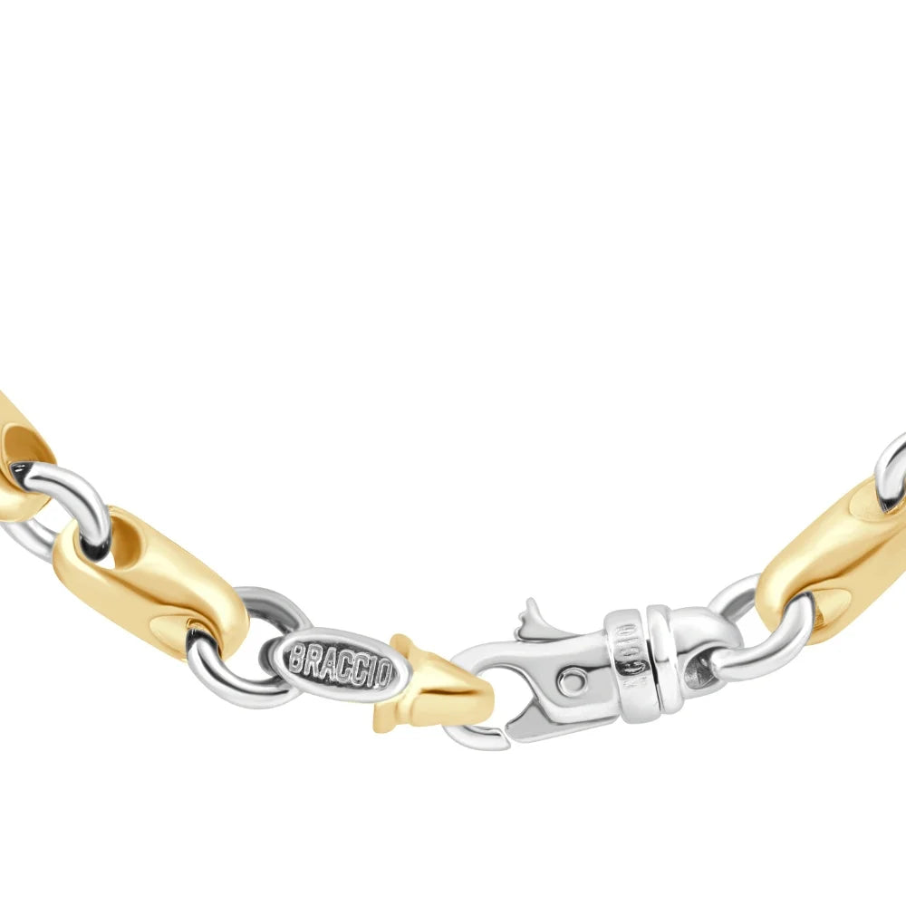 14k Gold 8mm Link Chain Necklace 24" V5766