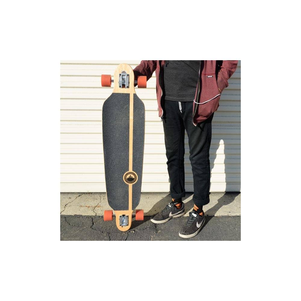 Checker Blue Drop Through Longboard Complete F500