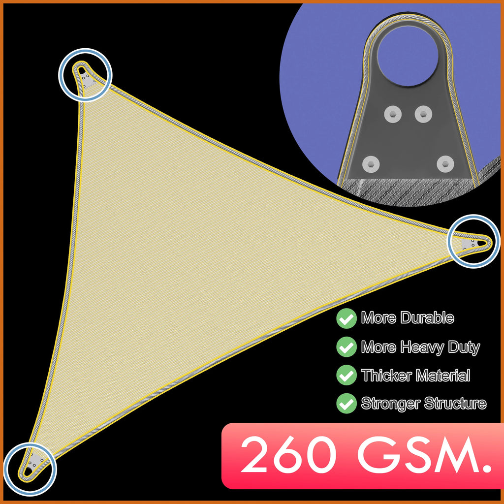 Black Right Triangle Sun Shade Sail Canopy Awning P922932
