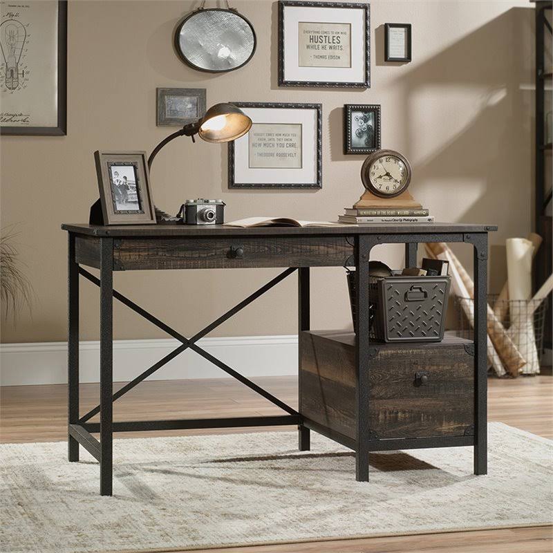 Carbon Oak and Black Writing Desk R828