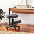 Black Knee Chair with Casters and Memory Foam Q942