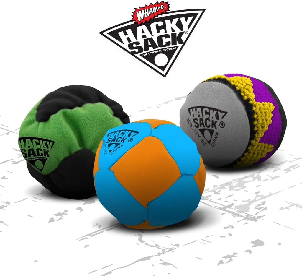 3 PACK Hand Stitched 3 Panel Footbag W4078