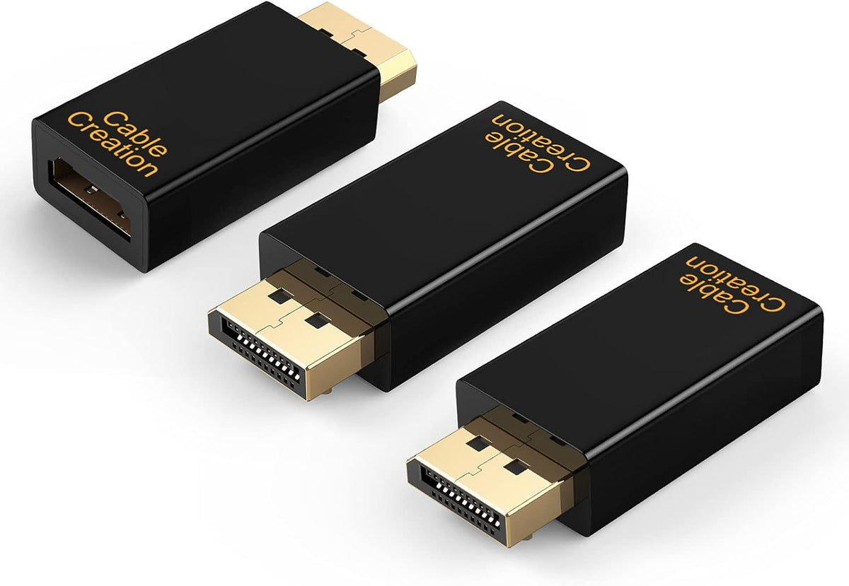 DP to HDMI Adapter 3-Pack Gold Plated Black I2699