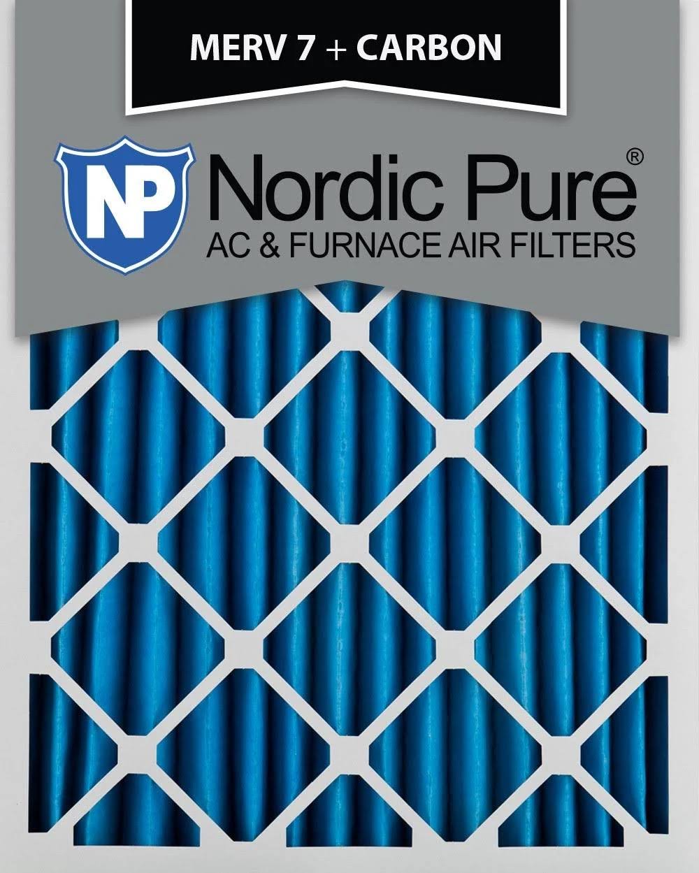 16x25x2 MERV 7 Carbon AC Furnace Air Filters Qty 12 C8566