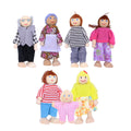 7pcs Wooden Dolls Pretend Play Set Figure Toy T764