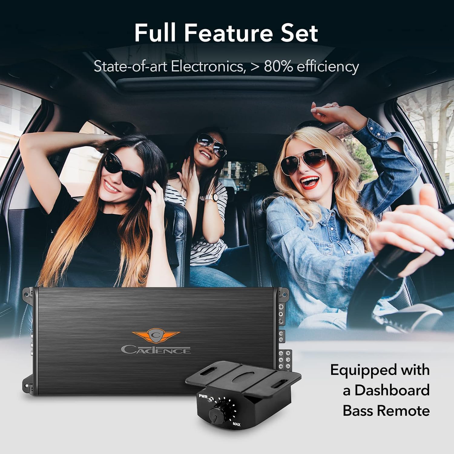 5 Channel Car Audio Amplifier with Bass Knob H7512