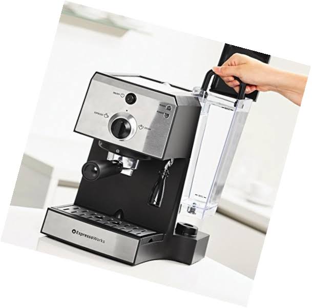 7 PC Espresso Machine and Cappuccino Maker with Built-in Steamer and Frother R67953