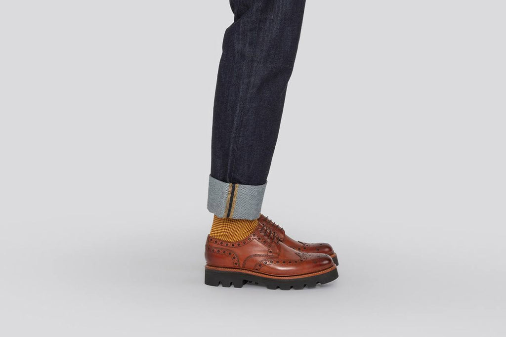 Tan Leather Brogues Lace-ups M626