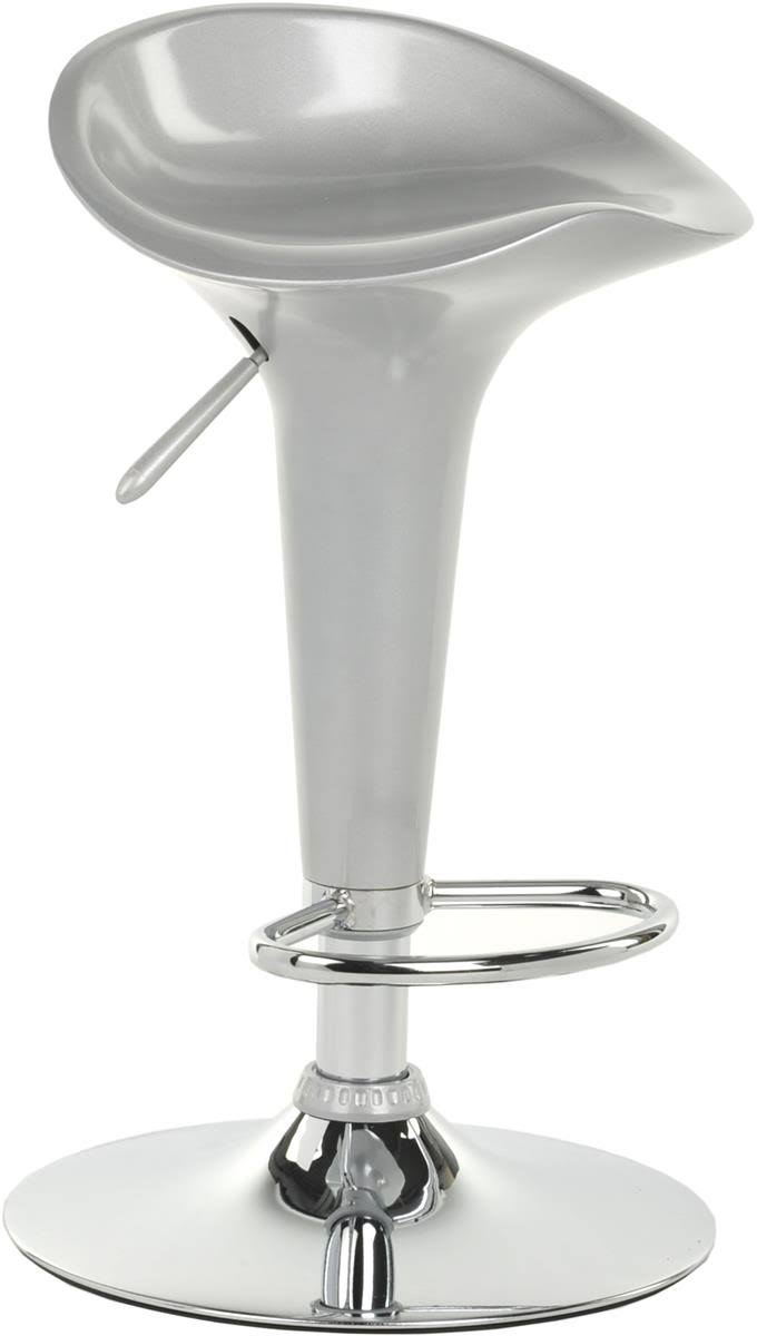 Silver Bar Stool with Adjustable Height O398