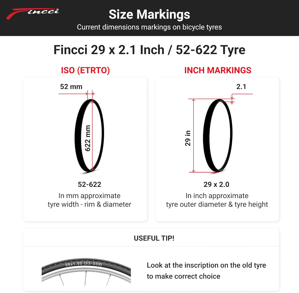 Pair 29 x 2.10 Inch 50-622 Foldable Tires for Mountain Bike S43071
