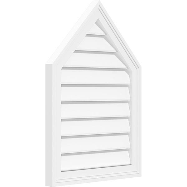 Peaked Top Surface Mount PVC Gable Vent U608277