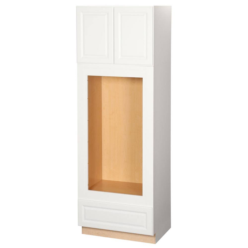Satin White Double Oven Kitchen Cabinet Z492