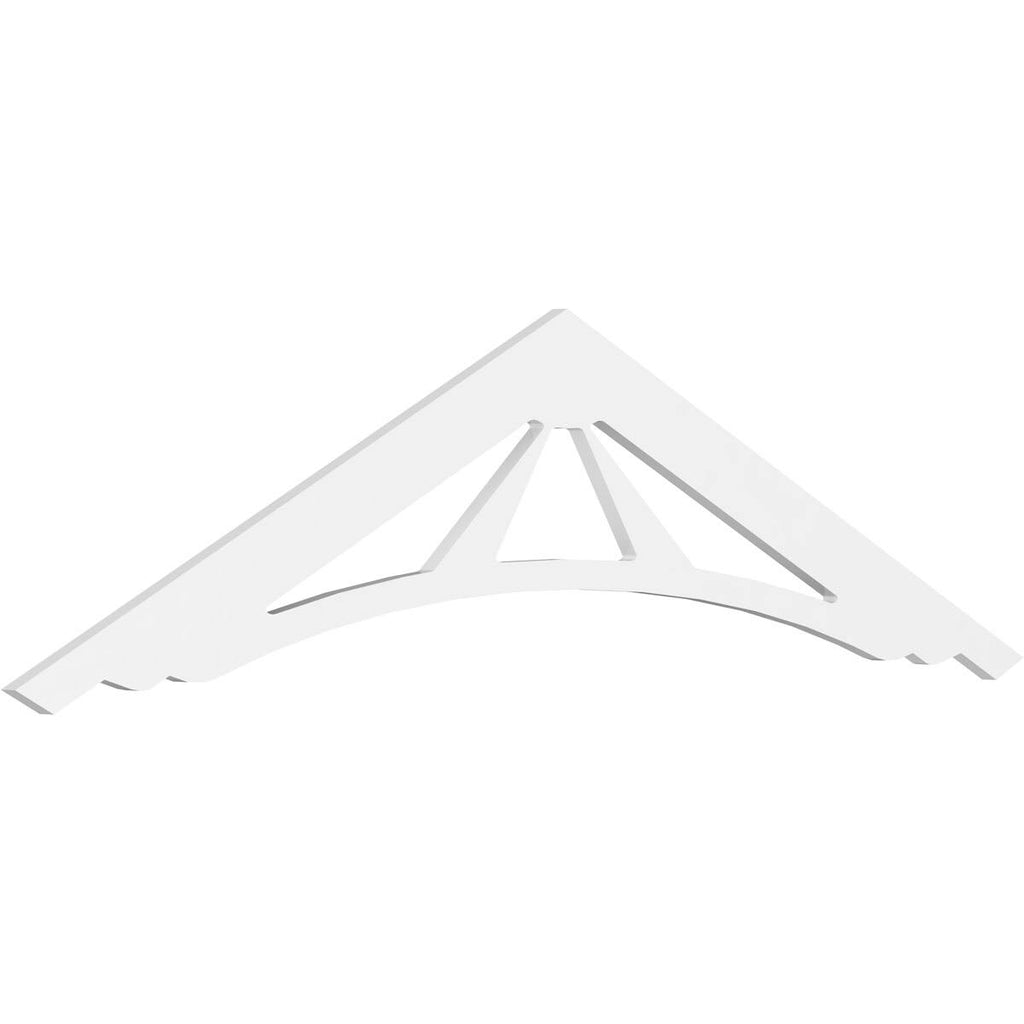 72x22W x 18x22H x 1x22P PVC Gable Pediment U262