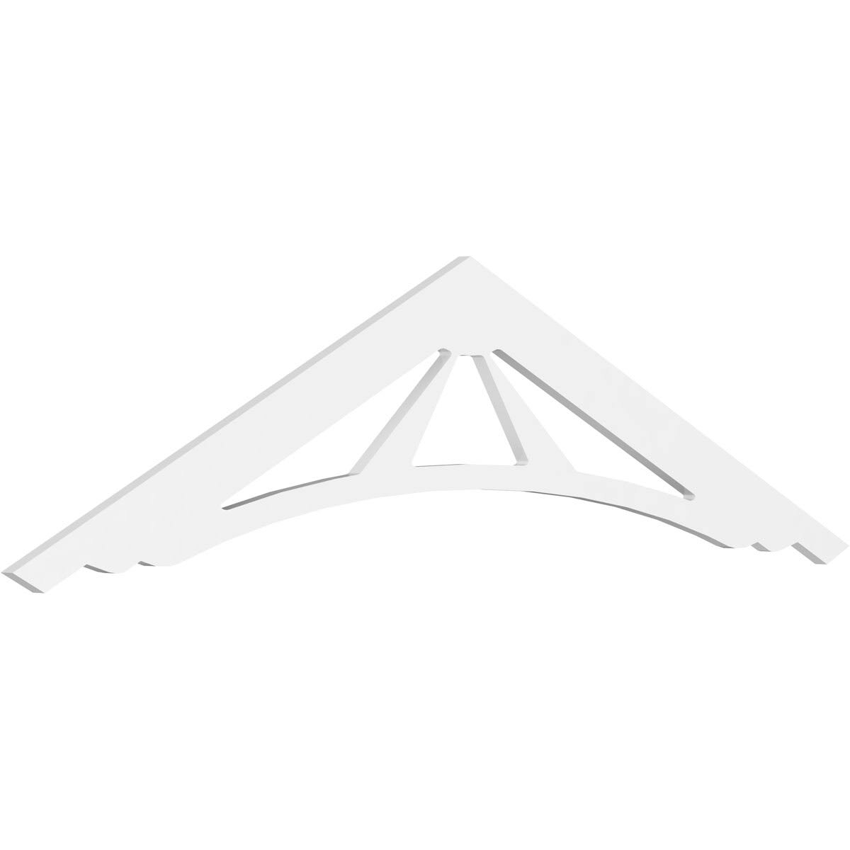 72x22W x 18x22H x 1x22P PVC Gable Pediment U262