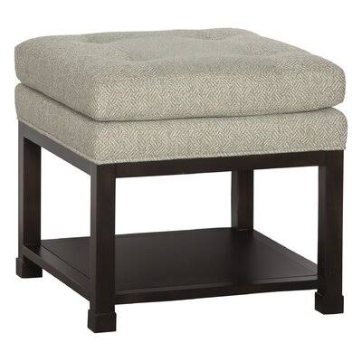 Putty/Almond Buff Tufted Square Ottoman with Storage N1386