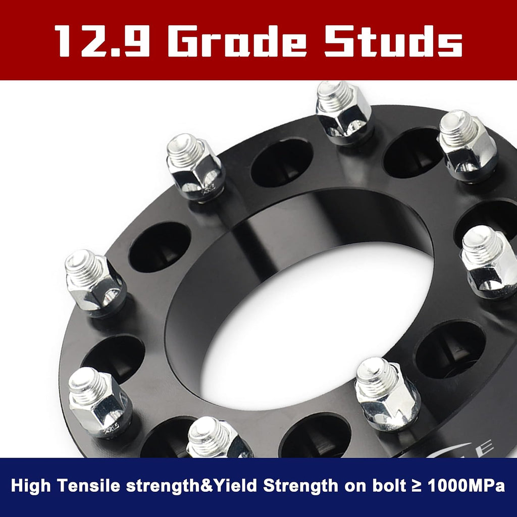 2PCS 8x6.5 to 8x180 Forged Wheel Adapters, 1.5 inch, M14x1.5, Pack of 2 O5727