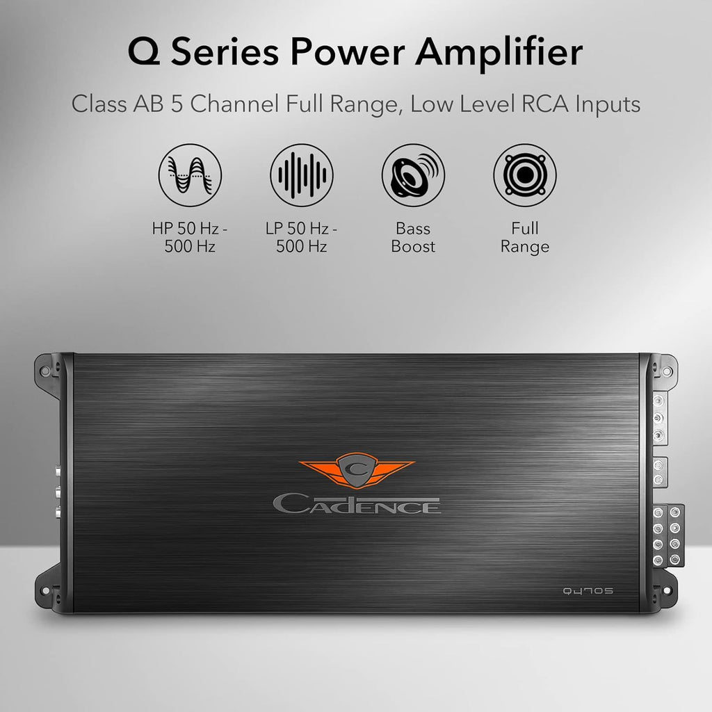 5 Channel Car Audio Amplifier with Bass Knob H7512