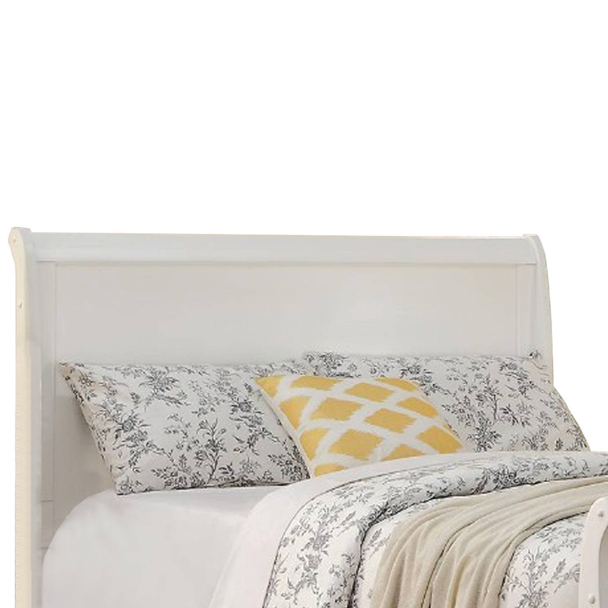 White Wooden Twin Bed P378882