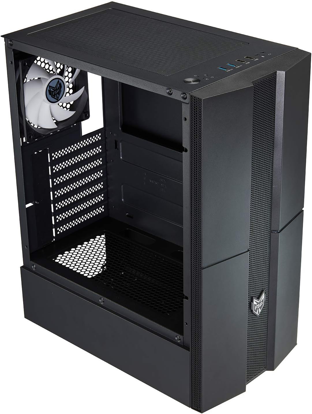 ATX Mid Tower PC Gaming Case with Tempered Glass Side Panel D5809