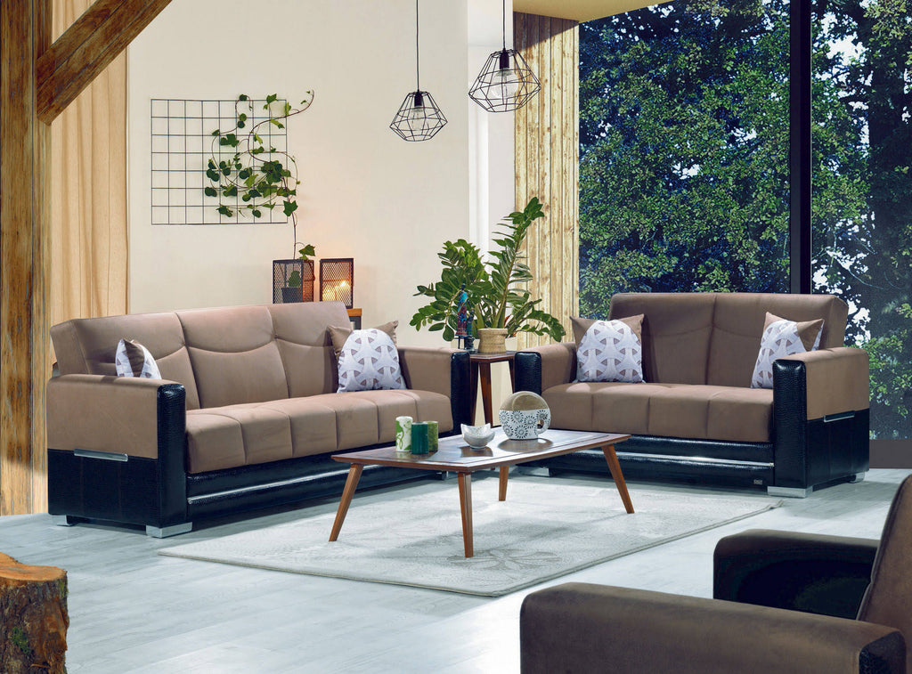 Brown Microsuede Sofa Bed H656711