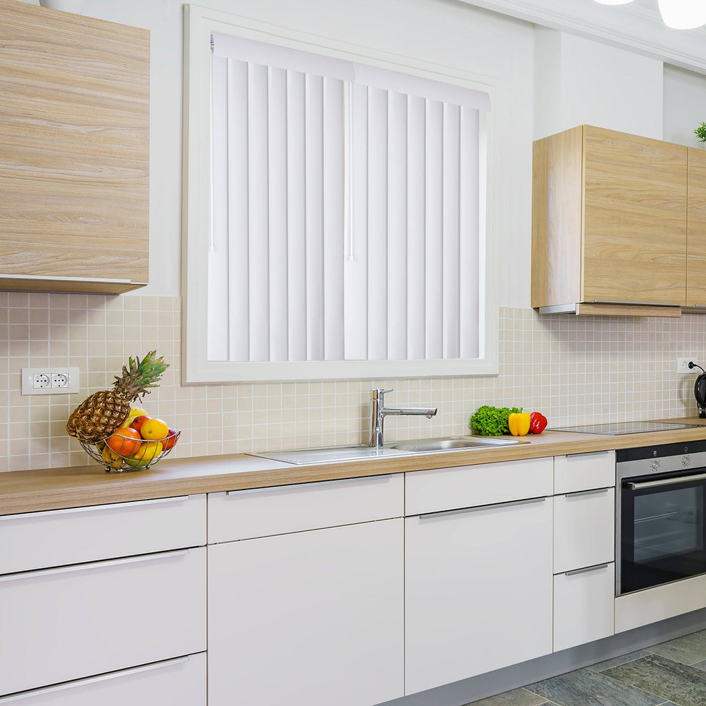 White 59x22 W x 36x22 L Room Darkening Vertical Blind C95188