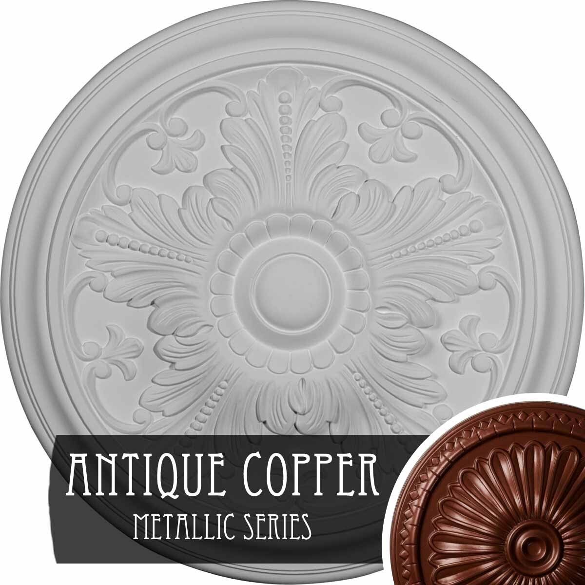 Warm Silver Hand-Painted Ceiling Medallion K8882