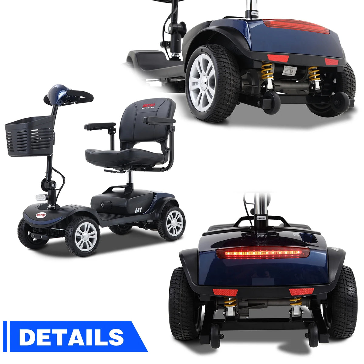 Folding 4 Wheel Mobility Scooter with Head Light J28891