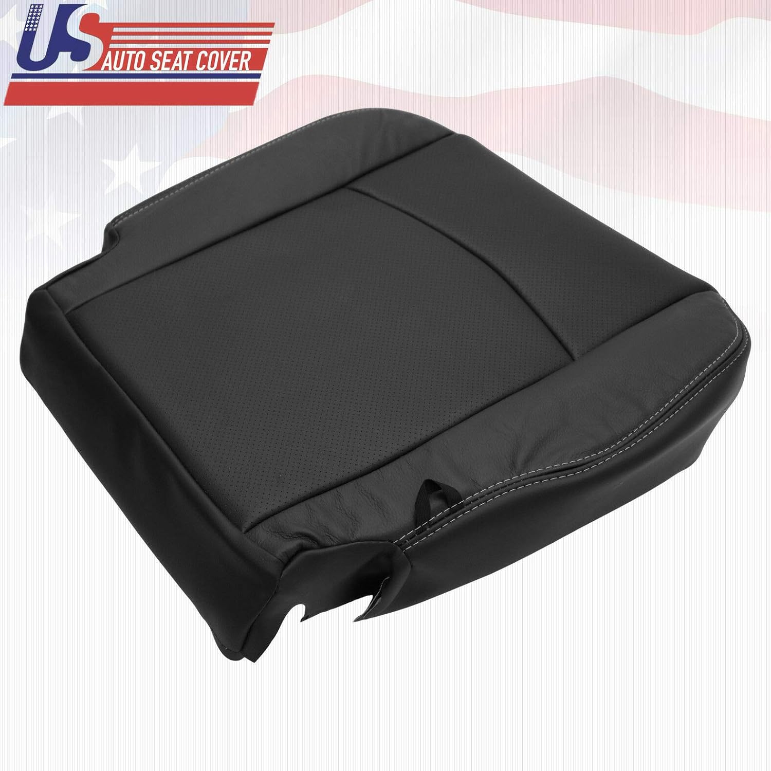 Perforated Leather Driver Bottom Seat Cover for Dodge Ram Laramie V939075