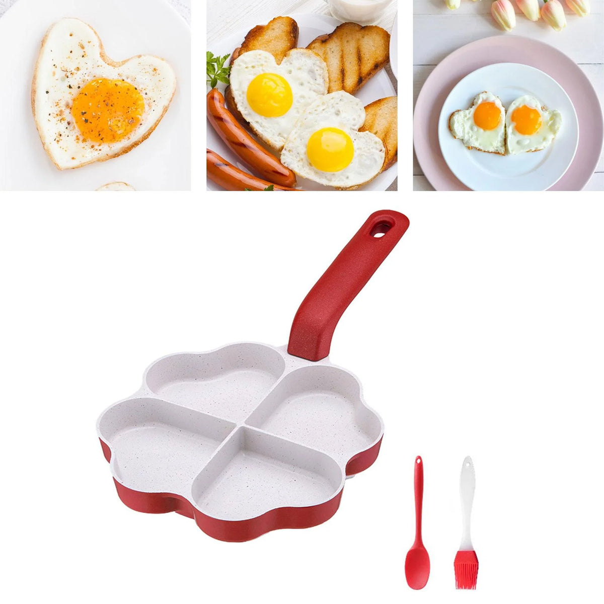 Nonstick Egg Frying Pan, 4 hole N269