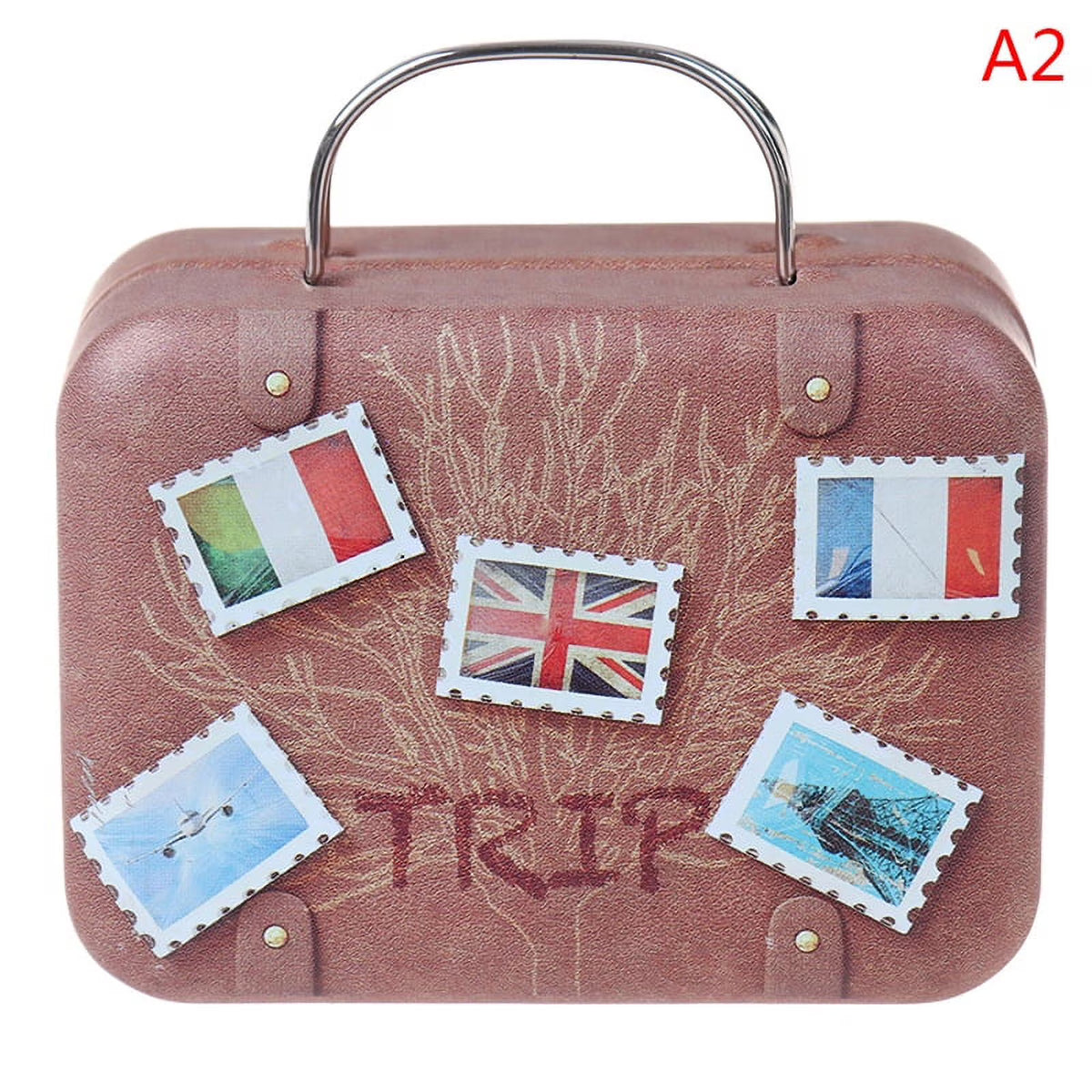Metal Mini Suitcase Dollhouse Decoration R335