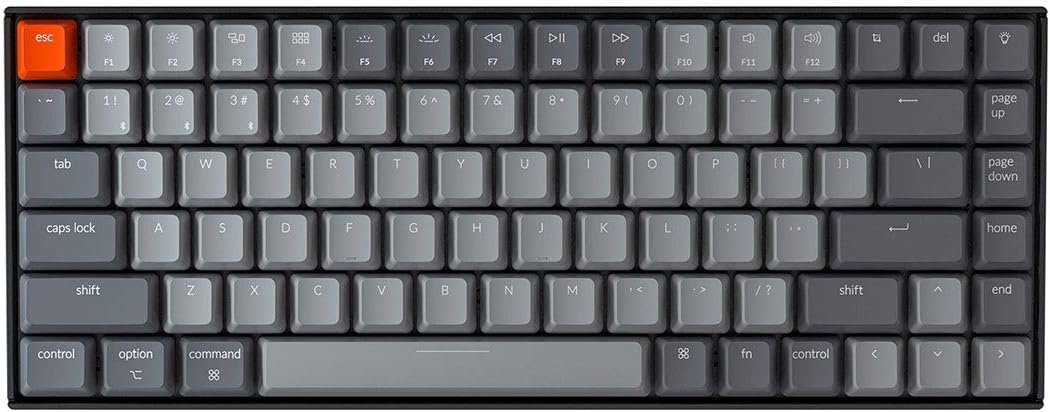 Keychron K2 75% Layout RGB Bluetooth Wireless Mechanical Keyboard with Gateron G Pro Brown Switch, Compact 84 Keys USB Wired Gaming Keyboard I7862