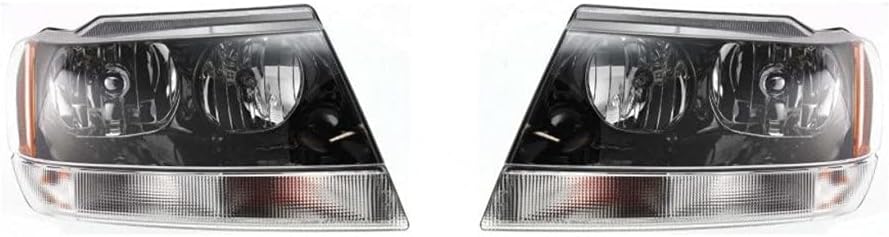 Headlight Assembly Pair for Jeep Grand Cherokee 1999-2004 H3748