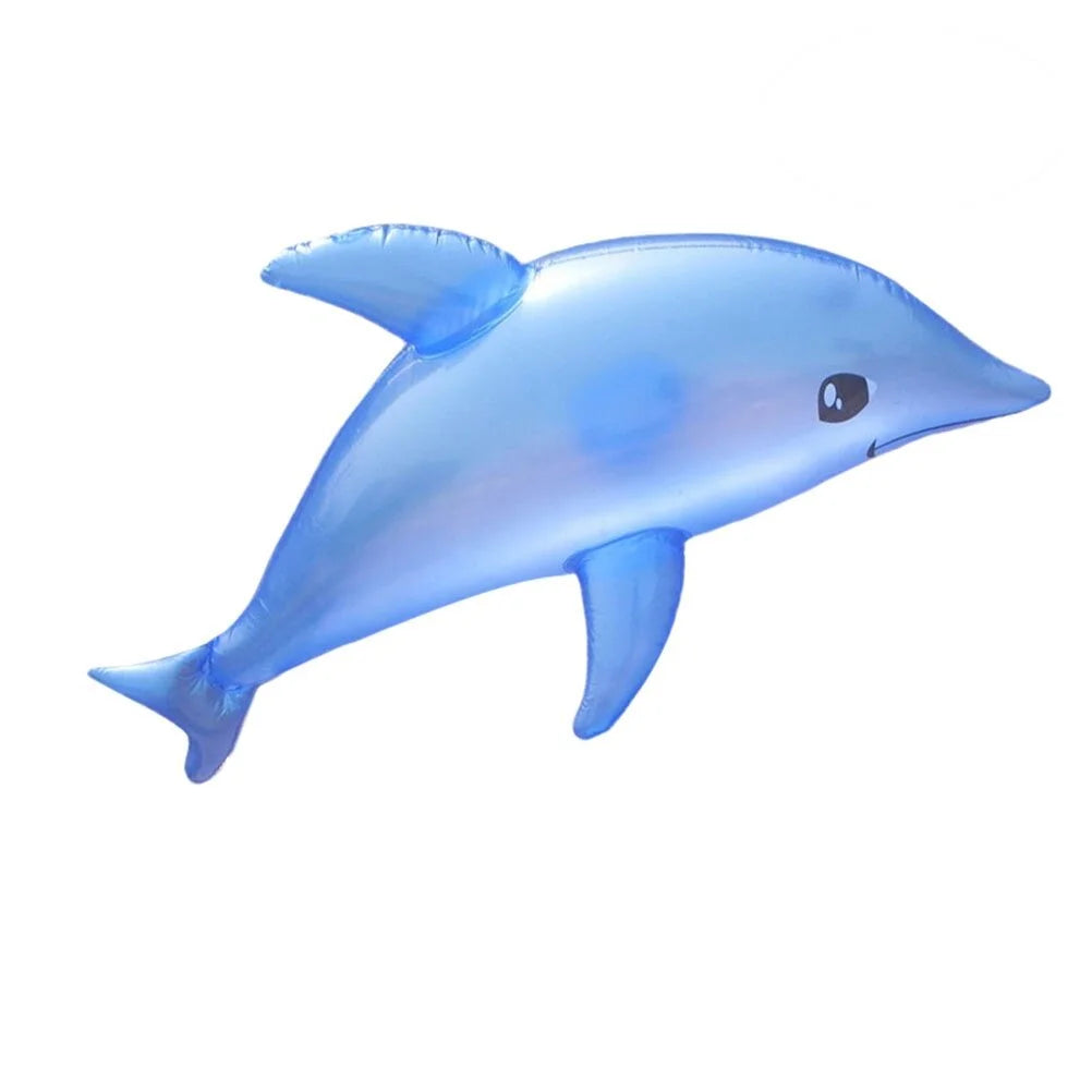 3pcs Inflatable Dolphin Bath Time Swimming Pool Beach Toy (Blue) A703259