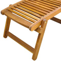 Acacia Wood Deck Chair with Footrest S735767