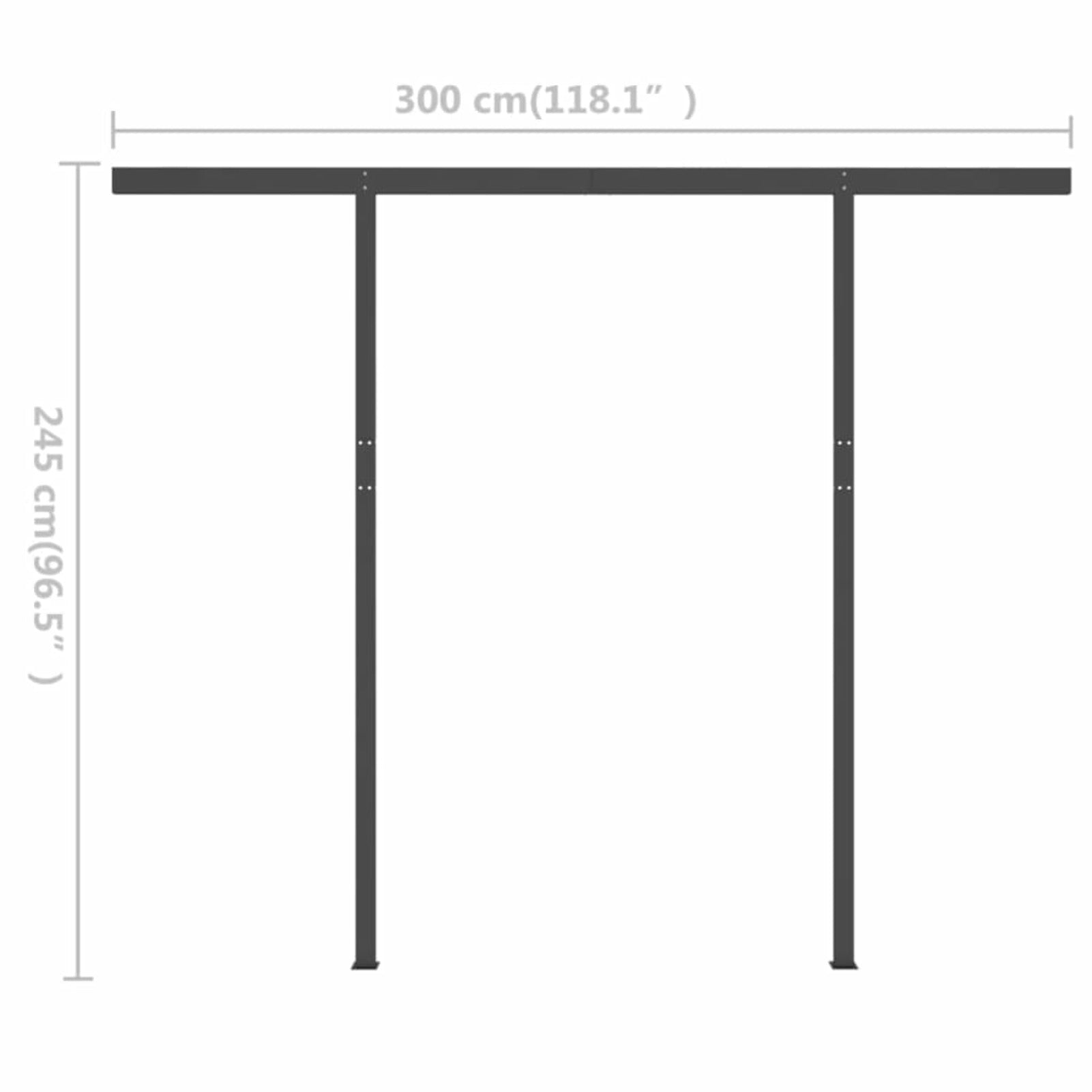 Manual Shelter Sun Shade Patio Canopy 118.1 X 98.4 Inches G516