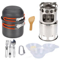 Camping Cookware Mess Kit with Non-stick Aluminum Camping Pot X95924