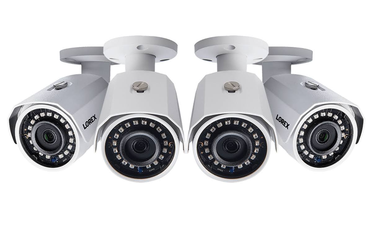 1080p HD Weatherproof Night-Vision Security Cameras (4-Pack) L572