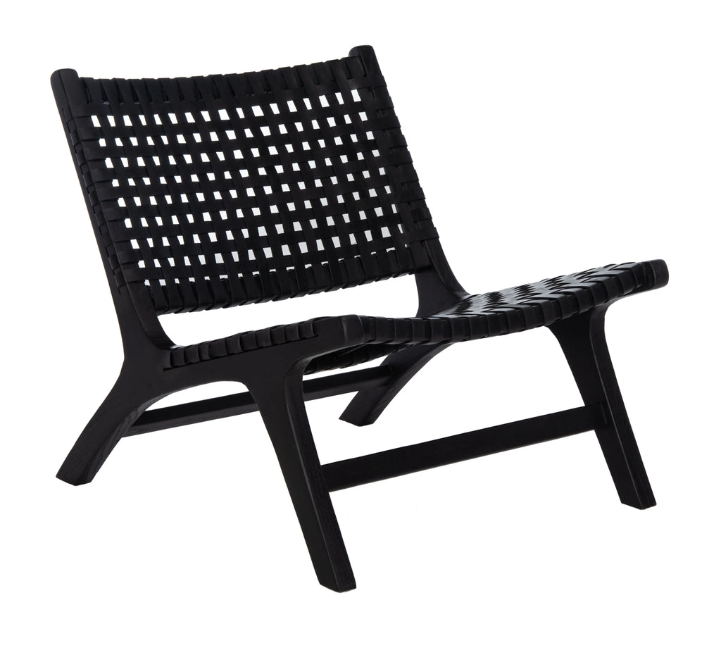 Black Leather Accent Chair T320082