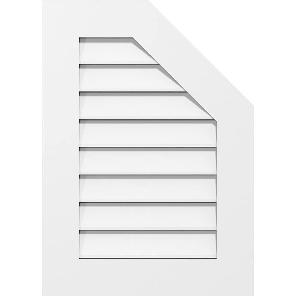 Half Octagon Top Right Surface Mount PVC Gable Vent C2773