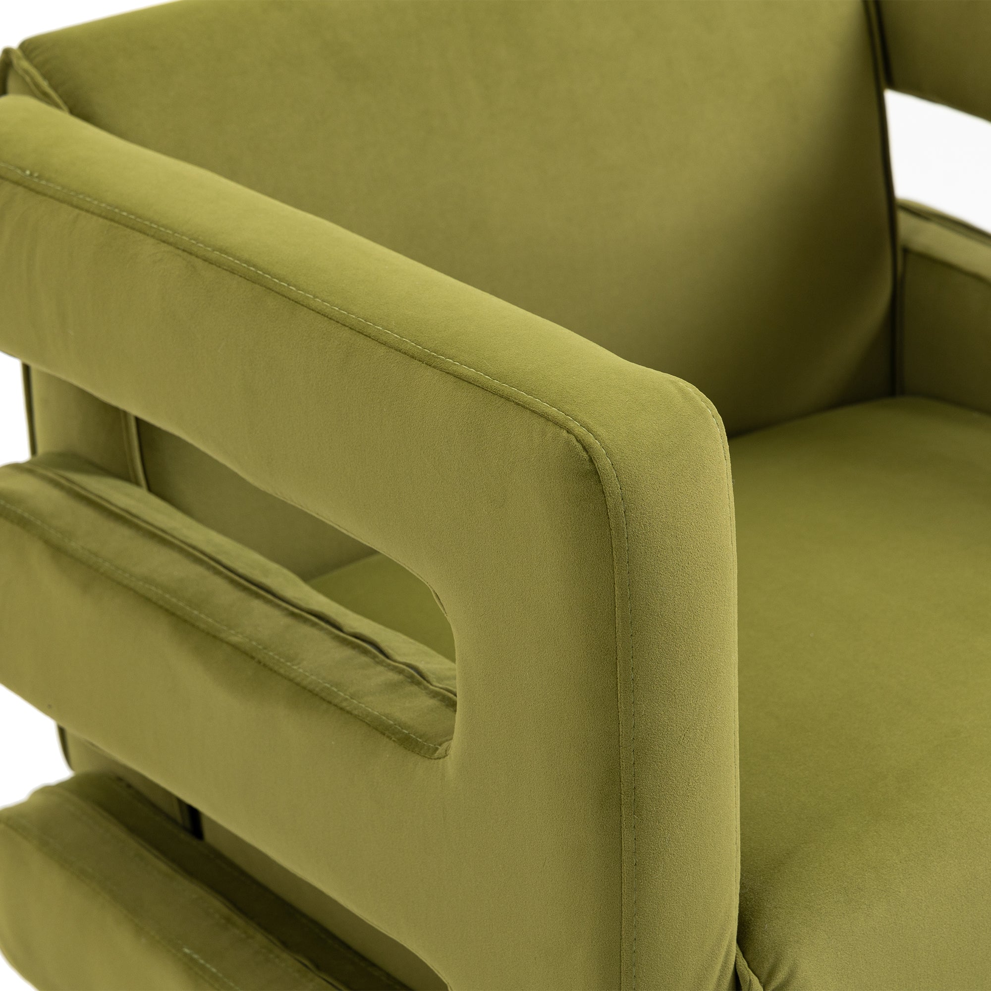 Olive Upholstered Swivel Accent Chair R32499